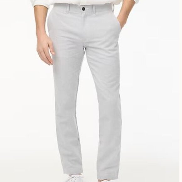 J. Crew Linen Cotton Blend Straight Fit Pants Mens 31x30 Chino Slim Fit Preppy - Picture 1 of 16